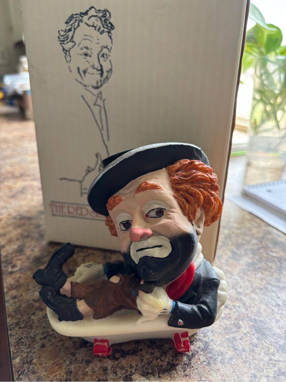 Red Skeleton as Freddie in the Bathtub Statue Limited Edition
